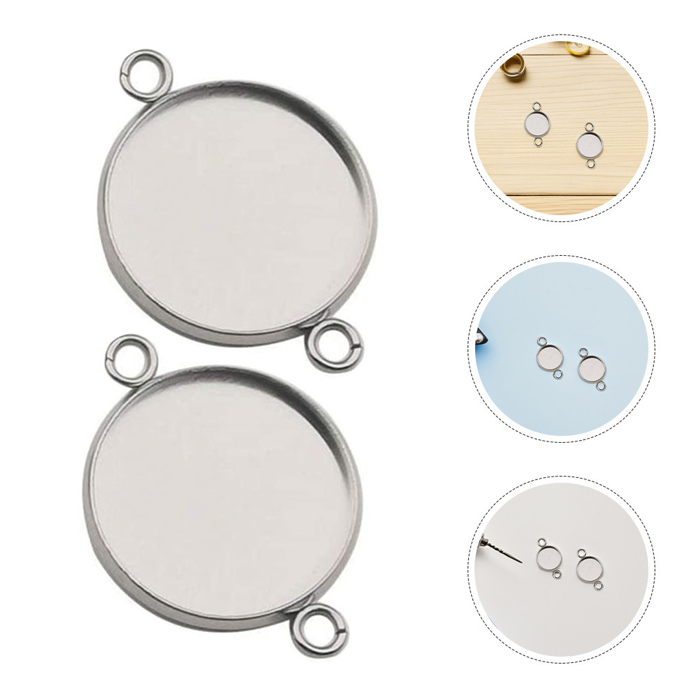 Bezels Set Pendant - 20 Pcs Bracelet Cabochon Connector Links