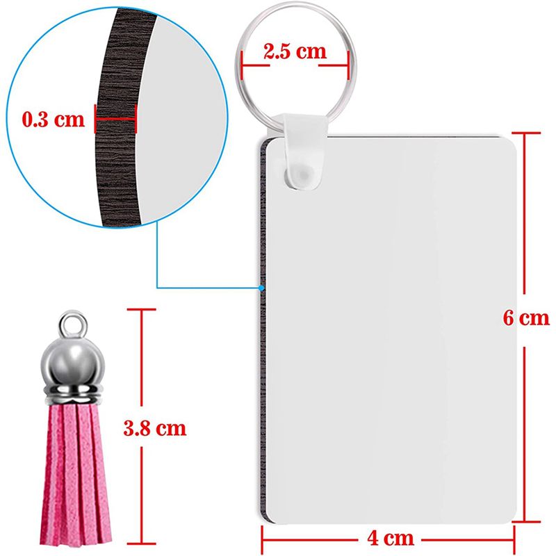 600Pcs Sublimation Keychain Bl - огляд і ціна Wood Ring Blank