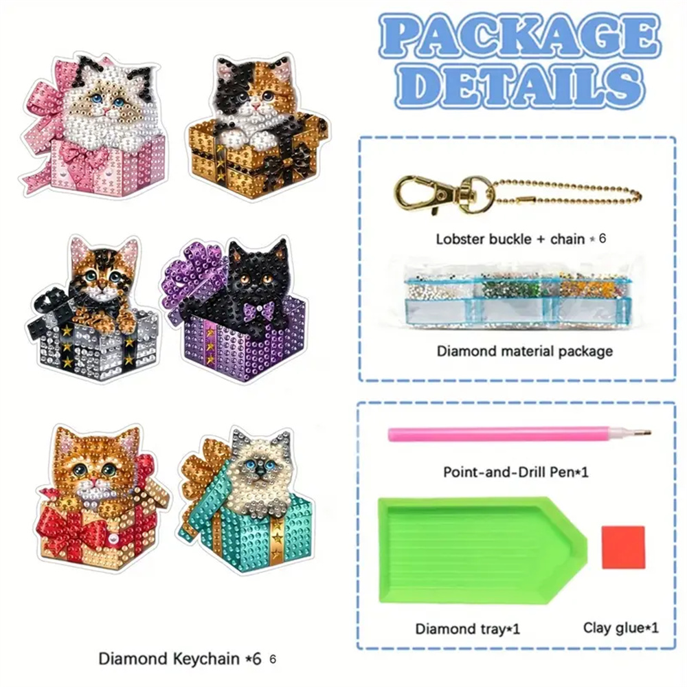 6-piece DIY Diamond Keychain - - огляд і ціна Resin Craft Ideas