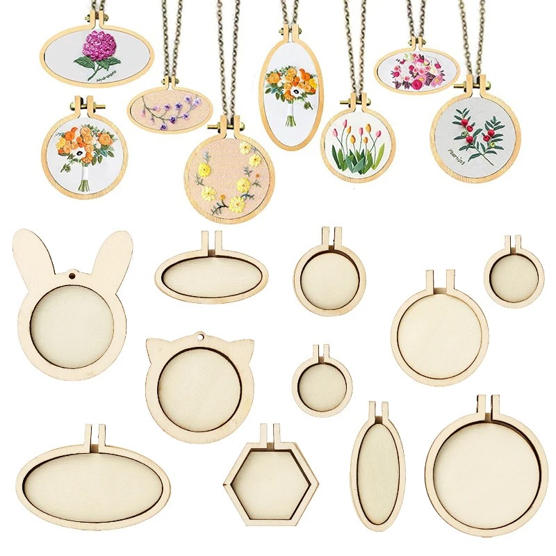 1/3/5pcs Wood Embroidery Hoop  - огляд і ціна Wood Ring Blank
