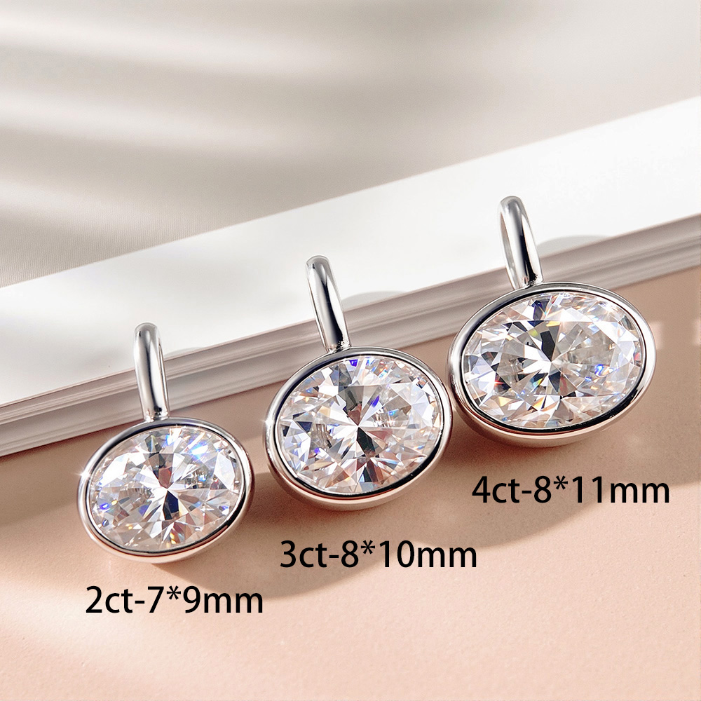 OEVAS 2-4CT East West Oval Cut - огляд і ціна Bezels Set Pendant