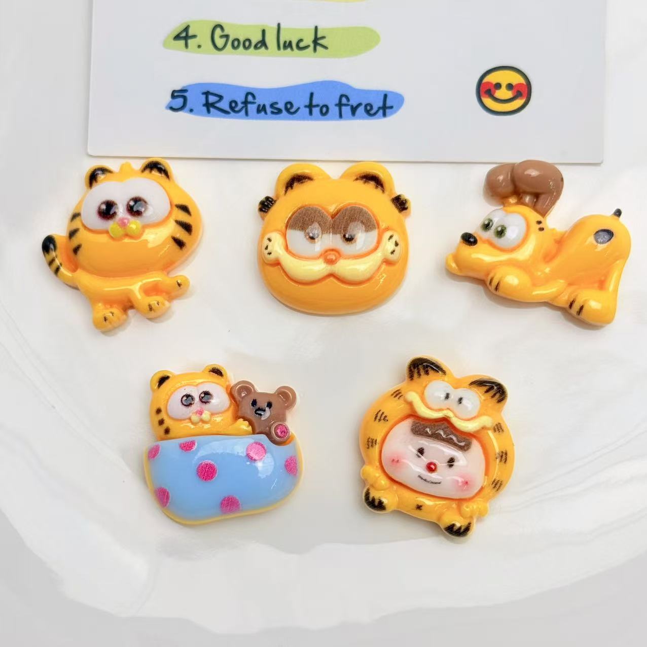 50pcs Garfield Cartoon Cute Fi - огляд і ціна Resin Crafts Diy