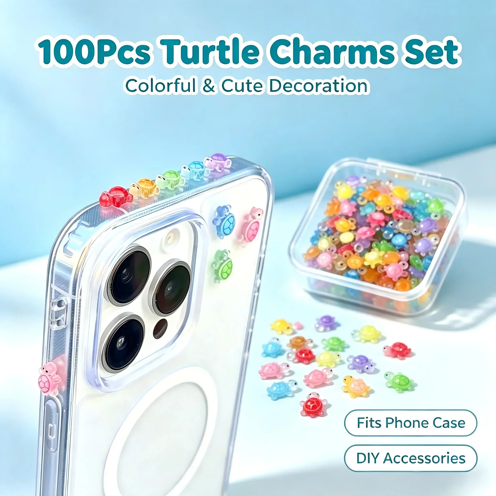 100Pcs/ Lucky Turtle Resin Cha - огляд і ціна Resin Crafts Diy